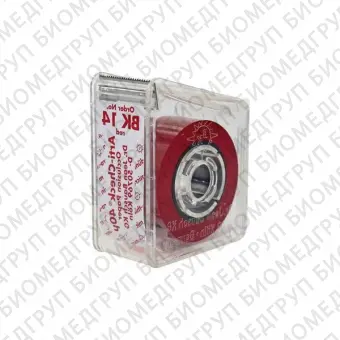 Bausch BK 14 артикуляционная бумага красная, толщина 40 мкм, рулон 16 мм x 15 м