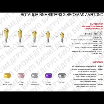 Equatorабатмент комплект из 4х ретенционных и одного стального колпачков