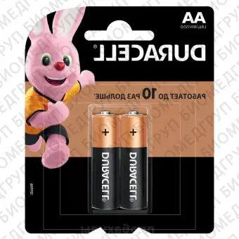 Батарейка Duracell Basic AA LR06 алкалиновая, 2BL, 2 шт