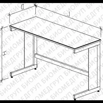 Стол лабораторный высокий, 1800х750х900, столешница Durcon бортиком