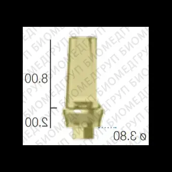 Абатмент прямой, переустанавливаемый, анат. шейка SwedenMartina 3.8 мм х 11.5 мм шейка 2 AMDR3802