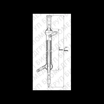 Холодильник с прямой трубкой, L 100 мм, L1 240 мм, керн 14/23, муфта 14/23, ХПТ110014/23 ТС, Россия, 3457