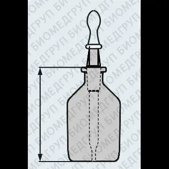 Капельница дозирующая 100 мл, тёмное стекло, шлиф 14/15, высота 105 мм, DWK Life Sciences Duran, Wheaton, Kimble, 232702461