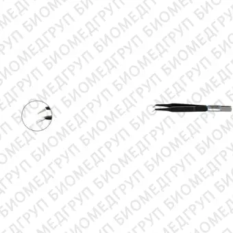 Bowa Пинцет биполярный, изогнутый, 110 мм, 6 мм х 0,5 мм