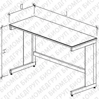 Стол лабораторный высокий, 1800х750х900, столешница нерж/сталь с бортиком